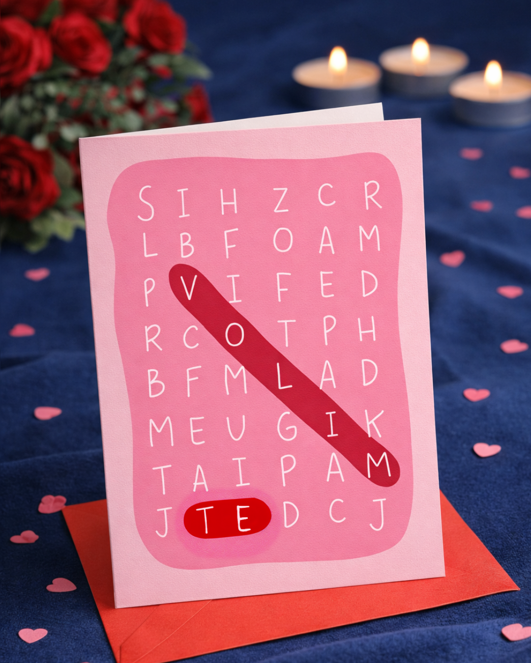 Volim te osmosmjerka - Čestitka za Valentinovo