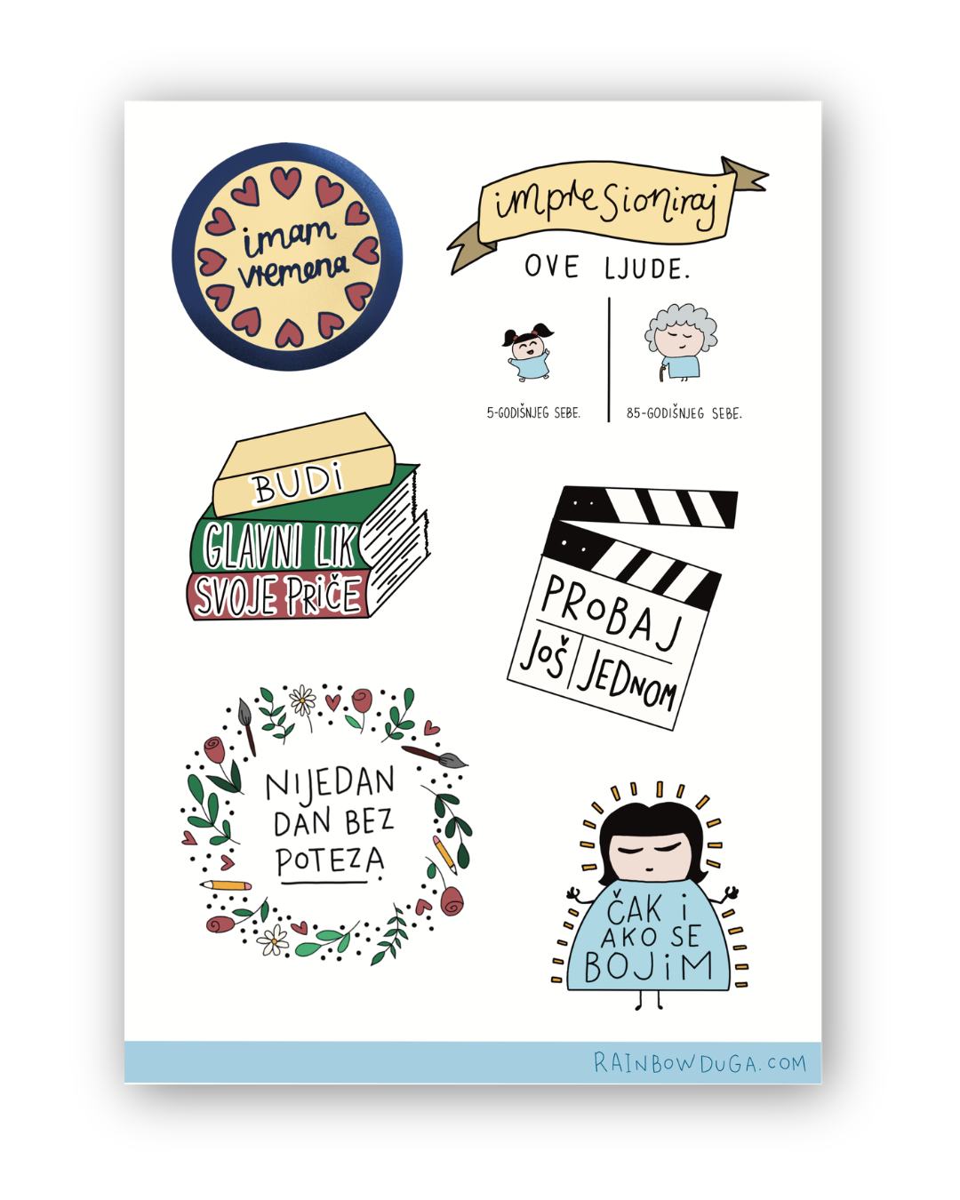 "Male hrabrosti" sticker sheet