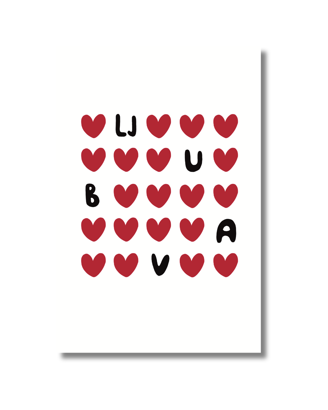 LJ U B A V - Čestitka za Valentinovo