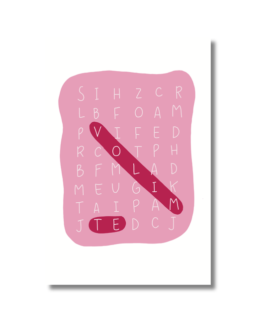 Volim te osmosmjerka - Čestitka za Valentinovo