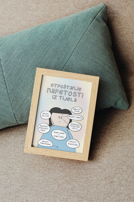 "Otpuštanje napetosti iz tijela" - A5 Art Print