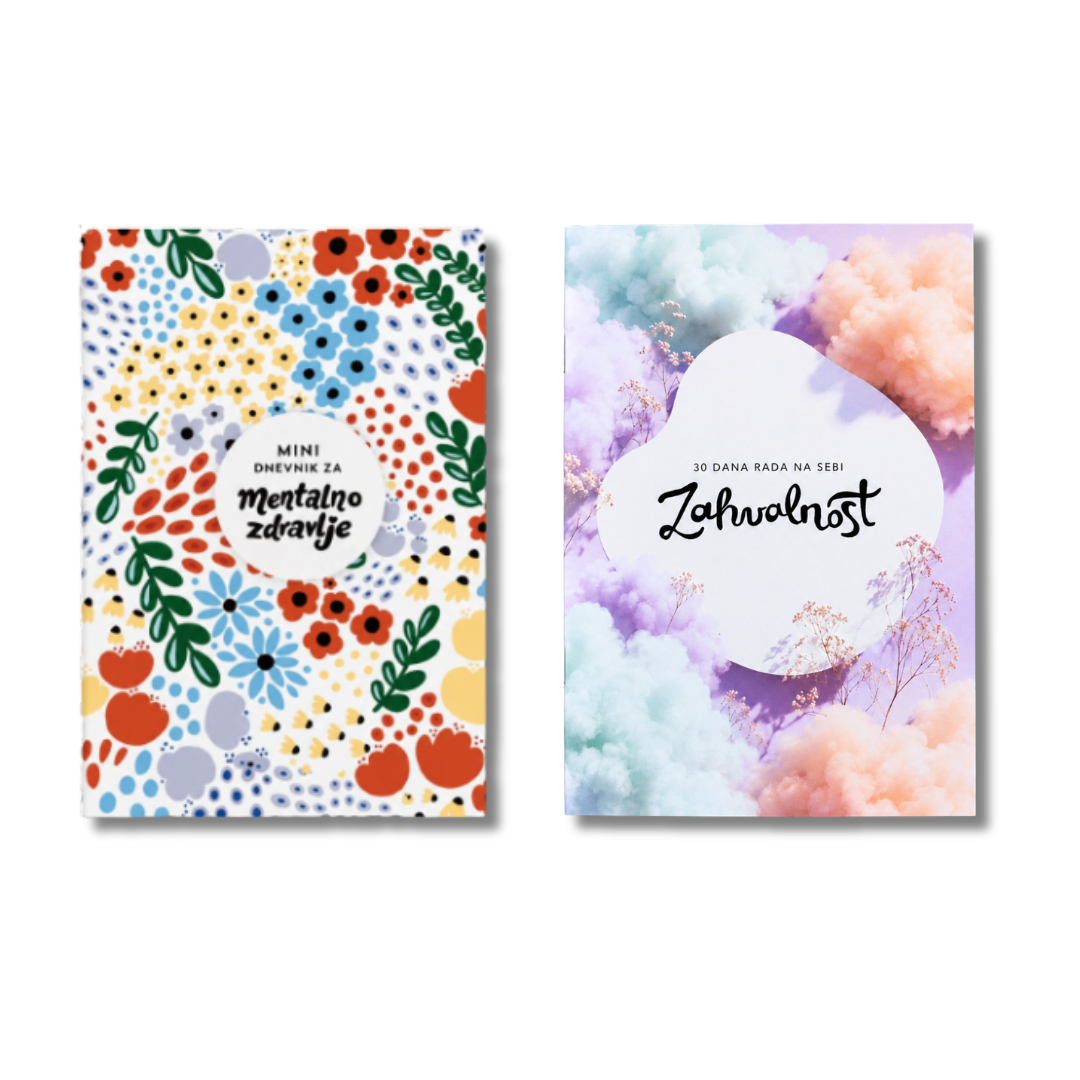 SET: Mini Dnevnik za mentalno zdravlje + Dnevnik zahvalnosti