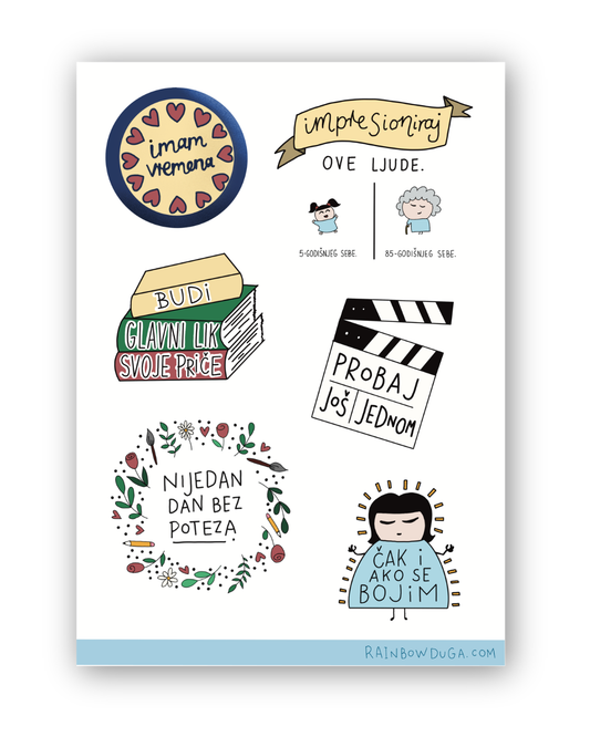 "Male hrabrosti" sticker sheet