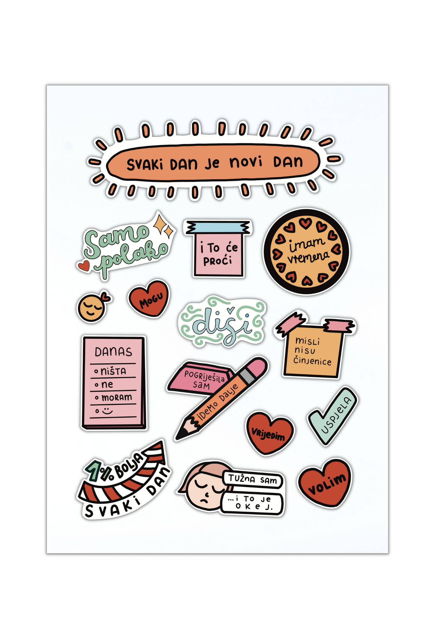 Motivacijski stickeri | Naljepnice | Naljepnice za dnevnik | Stickeri za bullet journal